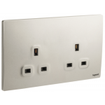 Legrand Mallia Senses 2811 12 CH 雙位13A插座 (香檳金)